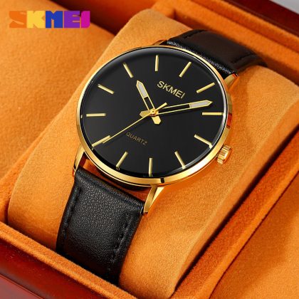 Business Casual Watch Men’s Leather Strap Waterproof